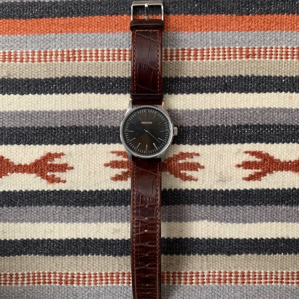 Nixon Men’s Sentry 38 with Leather Band